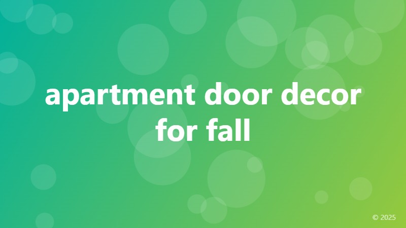 apartment door decor for fall