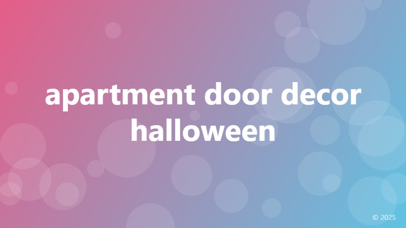 apartment door decor halloween