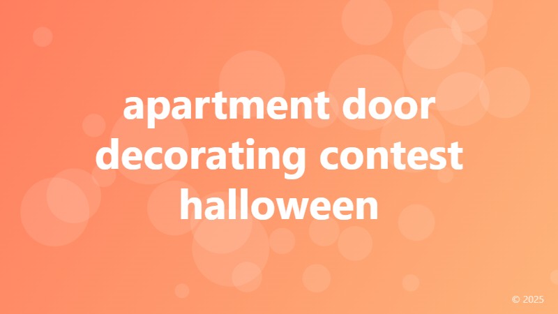 apartment door decorating contest halloween