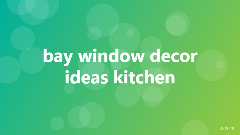 bay window decor ideas kitchen
