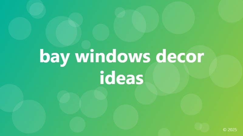 bay windows decor ideas