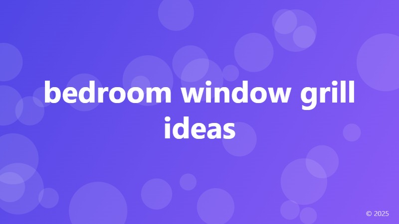 bedroom window grill ideas