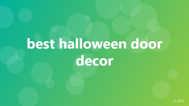 best halloween door decor