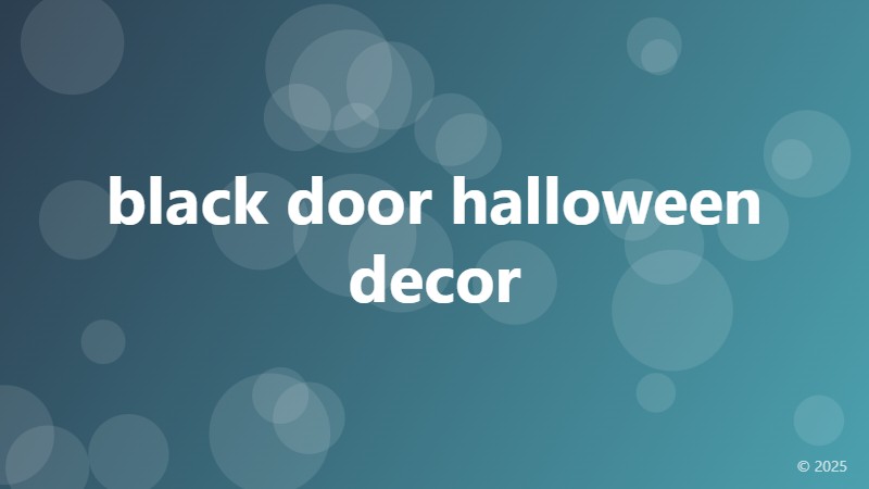 black door halloween decor