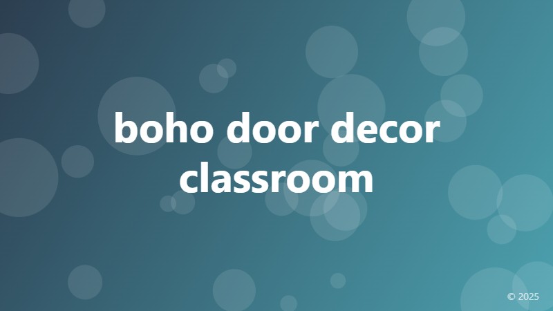 boho door decor classroom