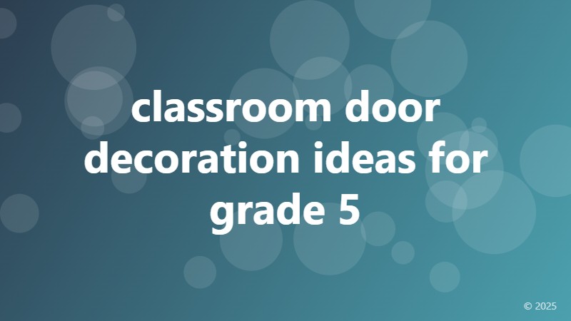 classroom door decoration ideas for grade 5
