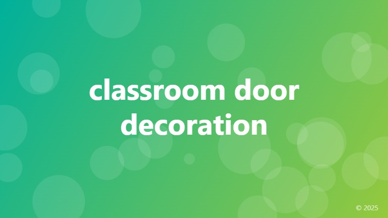 classroom door decoration