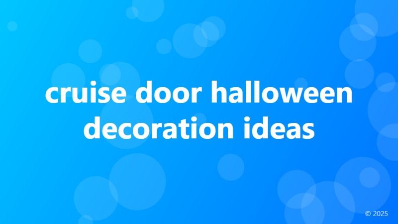 cruise door halloween decoration ideas