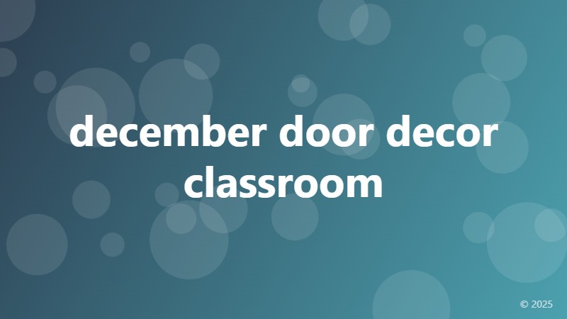 december door decor classroom