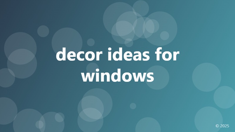 decor ideas for windows