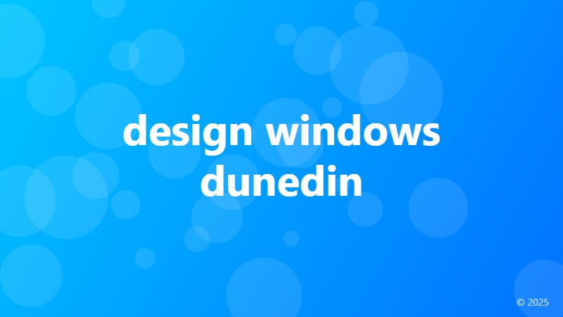 design windows dunedin