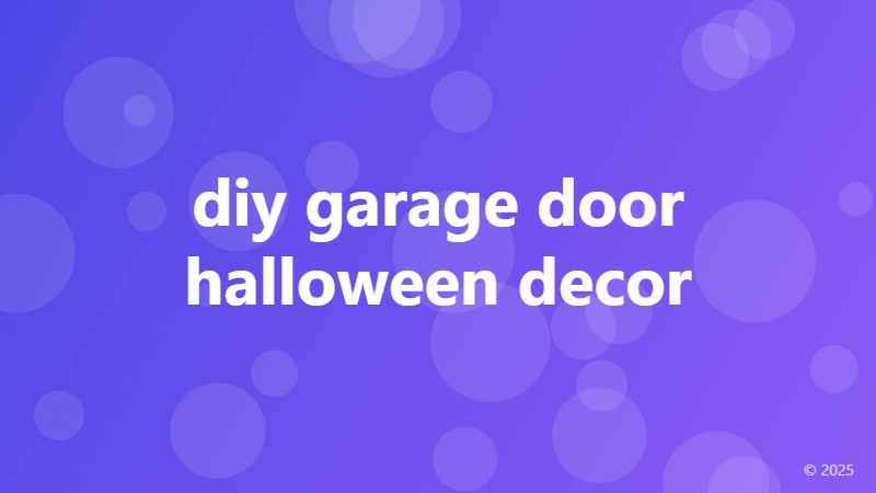 diy garage door halloween decor