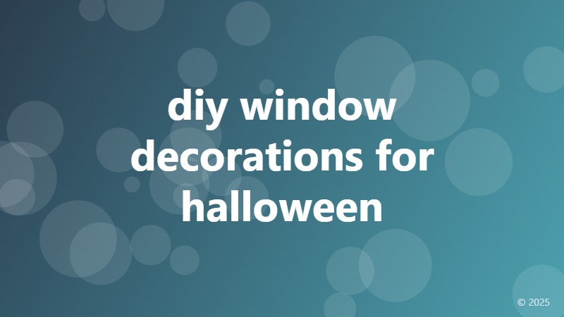 diy window decorations for halloween
