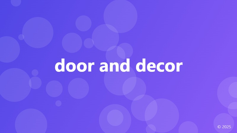 door and decor
