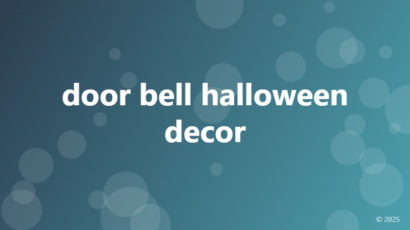 door bell halloween decor