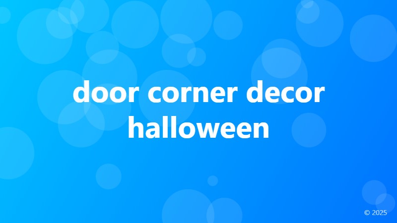 door corner decor halloween