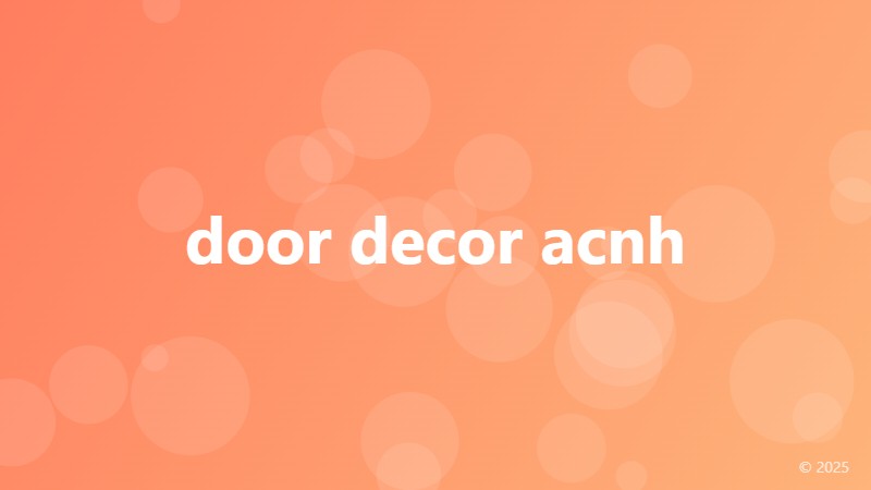 door decor acnh
