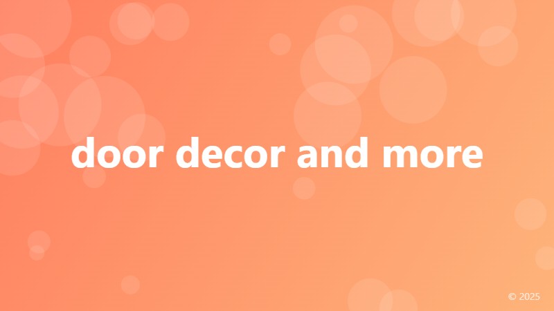 door decor and more
