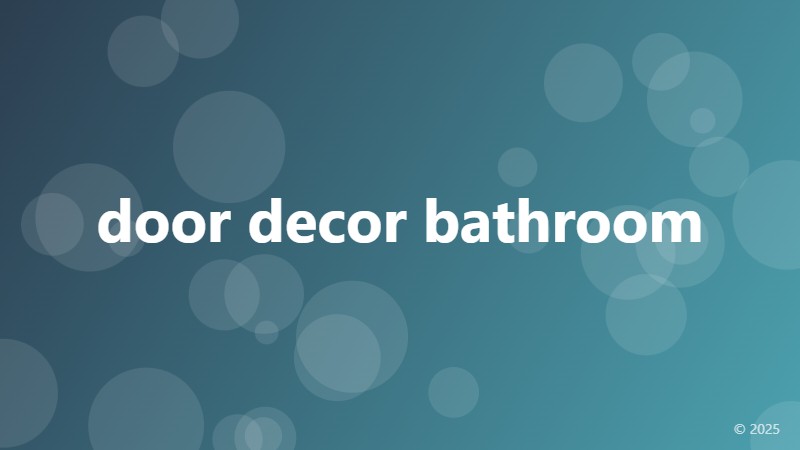 door decor bathroom