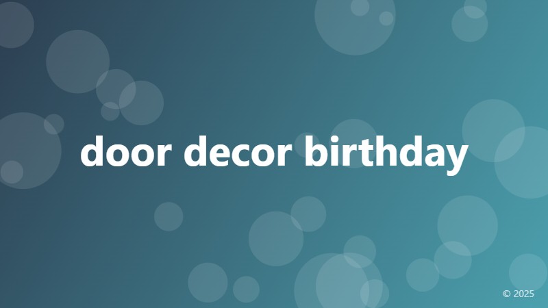 door decor birthday