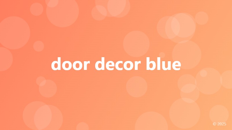 door decor blue