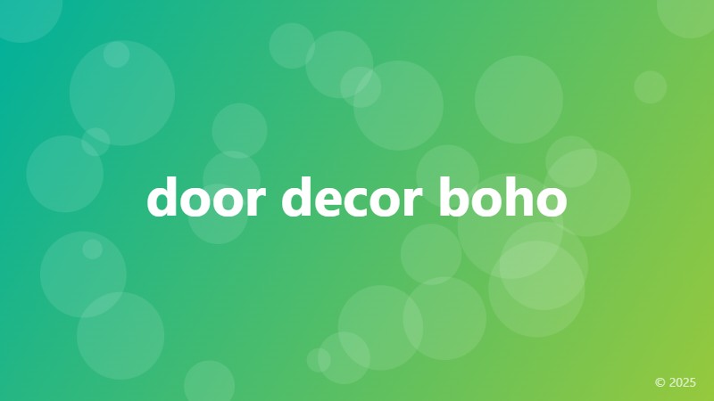 door decor boho