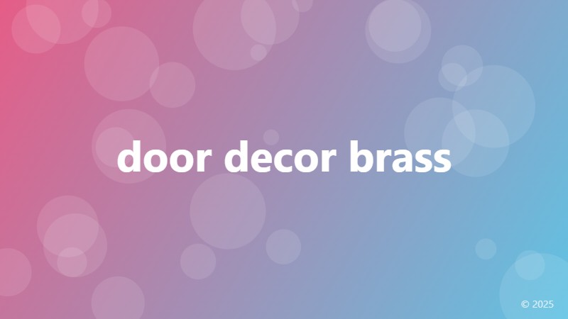 door decor brass