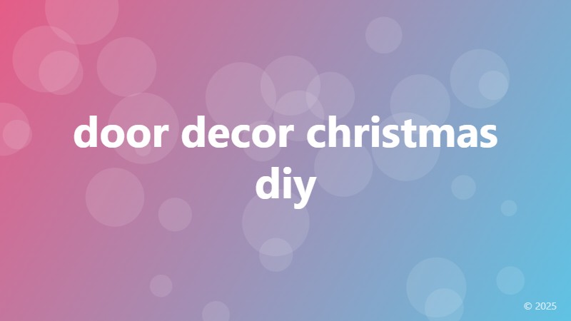 door decor christmas diy