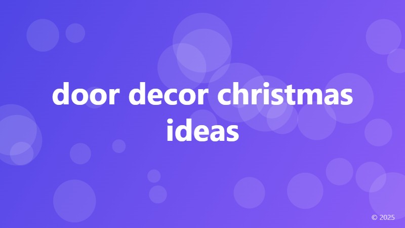 door decor christmas ideas