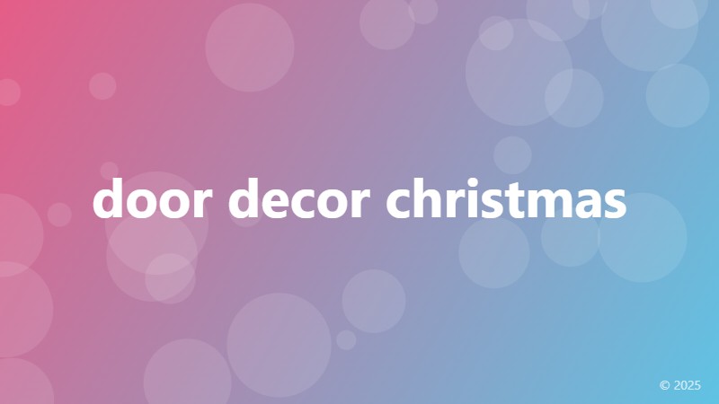 door decor christmas