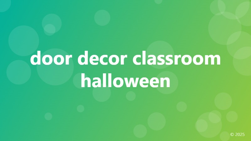door decor classroom halloween