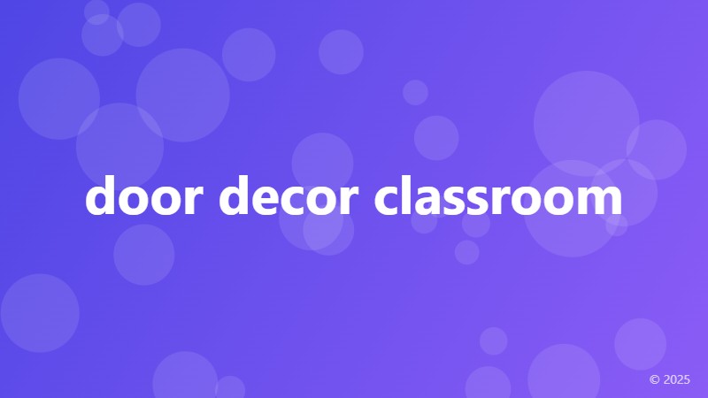 door decor classroom