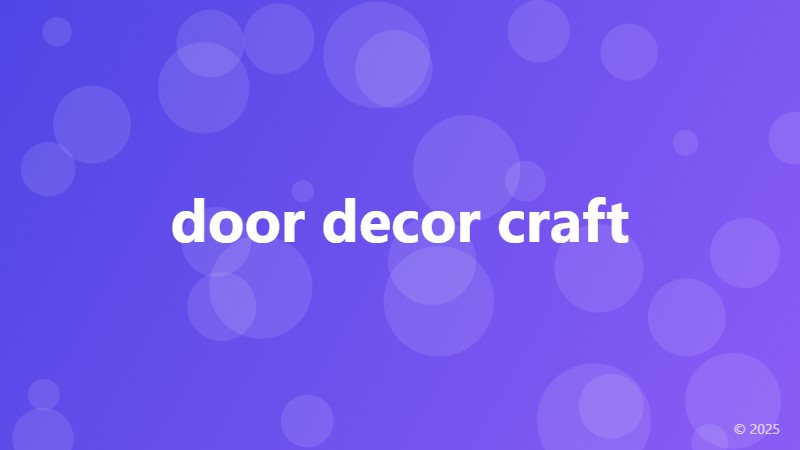 door decor craft