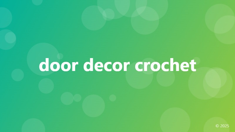 door decor crochet