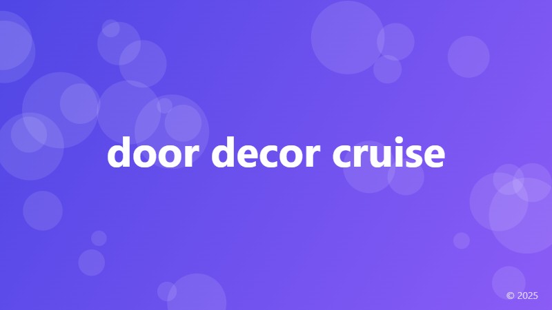 door decor cruise