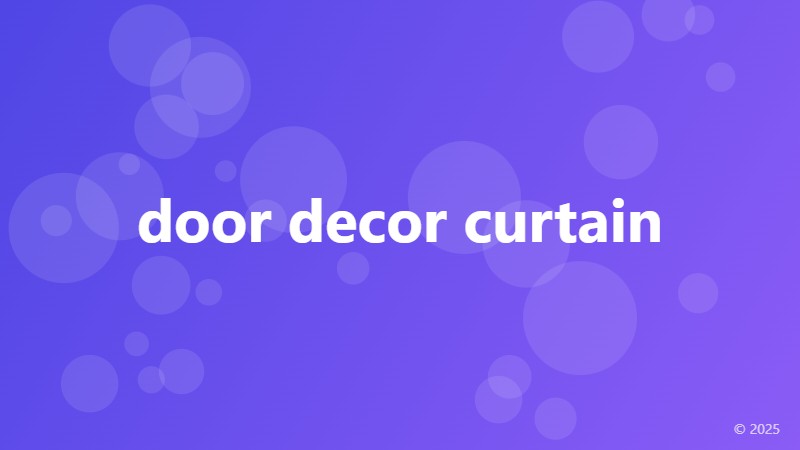 door decor curtain