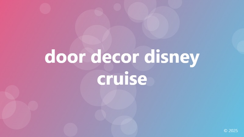 door decor disney cruise