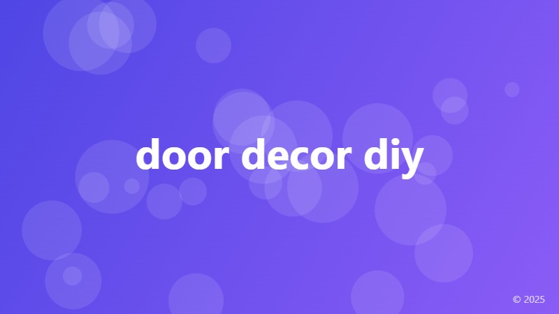 door decor diy