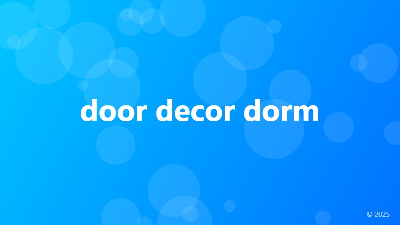 door decor dorm
