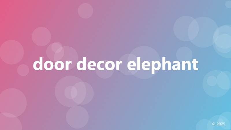 door decor elephant