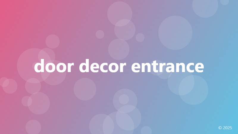 door decor entrance