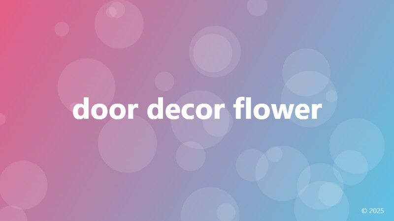 door decor flower