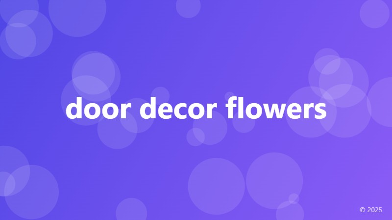 door decor flowers