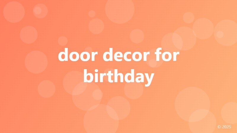 door decor for birthday