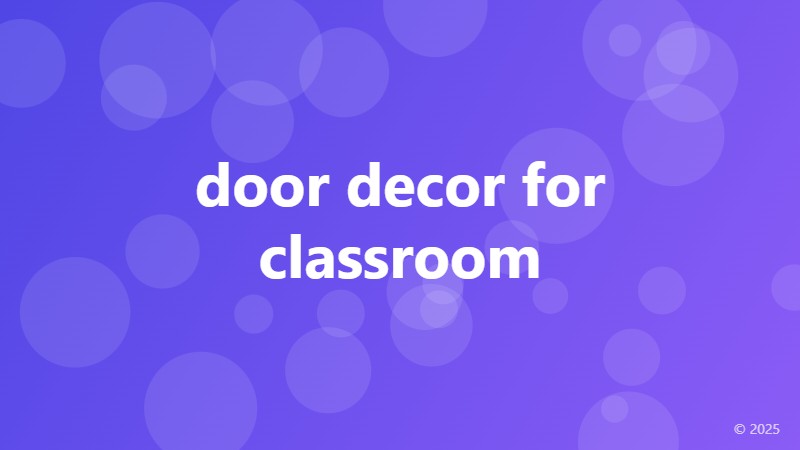 door decor for classroom
