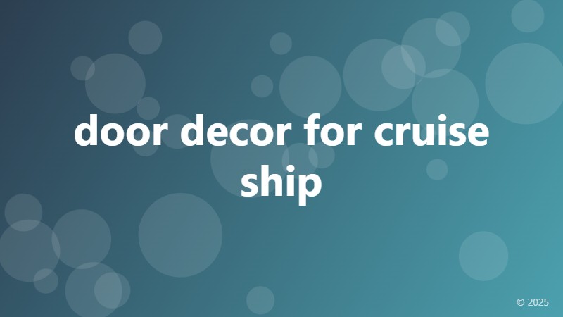 door decor for cruise ship