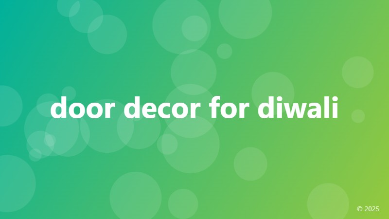 door decor for diwali