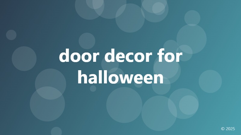 door decor for halloween