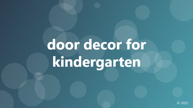 door decor for kindergarten