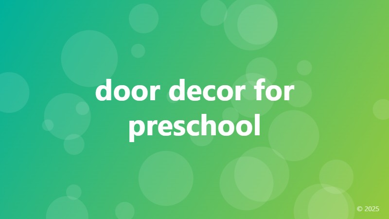 door decor for preschool